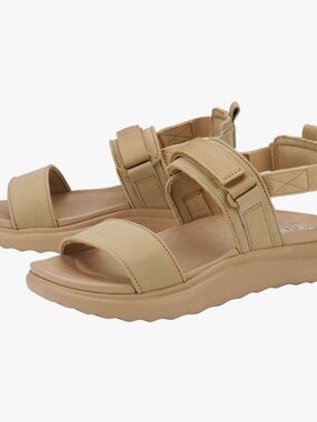 Hey Dude Tan Open-Toe Adjustable Strap Sandals